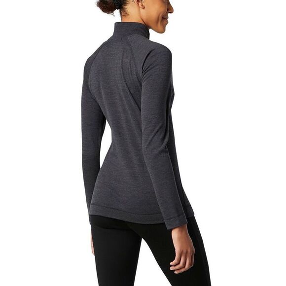 Smartwool Women’s Merino 250 1/4 Zip Baselayer Top Charcoal Heather Medium NWT - Picture 2 of 11